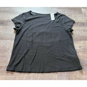 Old Navy Womens Athletic Top Size Small Shortsleeve Black with mesh detail L7